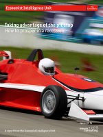 Taking advantage of the pit stop how to prosper in a recession 