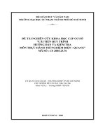 Cải tiến quy trình hướng dẫn và kiểm tra môn thực hành thí nghiệm điện   quang 