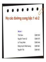 Bài thuyết trình họ các đường cong bậc 1 và 2
