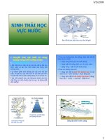 Bài giảng sinh thái học vực nước 