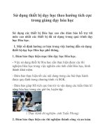 Sử dụng thiết bị dạy học theo hướng tích cực trong giảng dạy hóa học 
