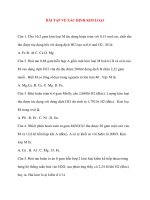 BÀI tập về xác ĐỊNH KIM LOẠI 