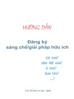 Ebook hướng dẫn đăng kí sáng chế, giải pháp hữu ích  phần 2