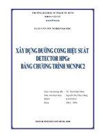 Xây dựng đường cong hiệu suất detector HPGe bằng chương trình MCNP4C2 