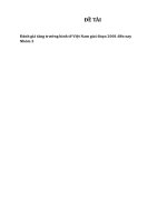 Đánh giá tăng trưởng kinh tế việt nam giai đoạn 2001 đến nay