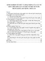 KINH NGHIỆM tổ CHỨC và HOẠT ĐỘNG của các tổ CHỨC môi GIỚI CGCN về KHCN ở một số nước TRUNG QUỐC, hàn QUỐC, THÁI LAN  