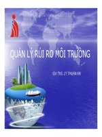 Bài giảng quản lý rủi ro môi trường   ths  lý thuận an