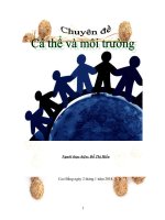 Chuyên đề cá thể và môi trường