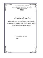 Đánh giá tác động của hoạt động chăn nuôi heo lên môi trường và sức khỏe trước và sau khi có hệ thống biogas