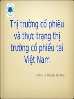 Thuyết trình  thị trường cổ phiếu và thực trạng thị trường cổ phiếu tại việt nam