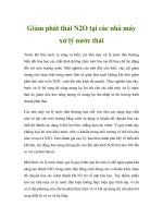 Giảm phát thải n2o tại các nhà máy xử lý nước thải 