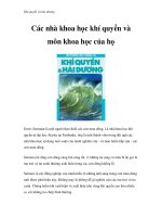 Khí quyển và hải dương   các nhà khoa học khí quyển và môn khoa học của họ 