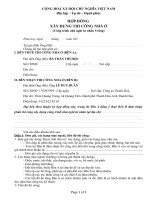 HỢP ĐỒNG xây DỰNG THI CÔNG NHÀ ở 