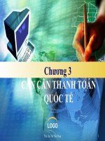 Bài giảng tài chính quốc tế  chương 3   ths  đỗ thị thu thủy