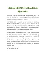 Chất dẻo DIDP, DINP  hóa chất gây dậy thì sớm 