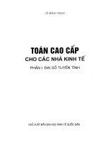Giáo trình toán cao cấp cho các nhà kinh tế  phần 1   lê đình thúy