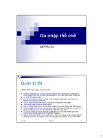 Bài giảng quản trị nhà nước   bài 4  du nhập thể chế 