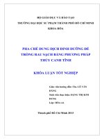 Pha chế dung dịch dinh dưỡng để trồng rau sạch bằng phương pháp thủy canh tĩnh 