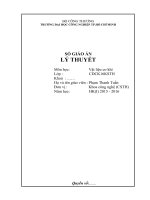 SỔ GIÁO án lý THUYẾT vật LIỆU cơ KHÍ