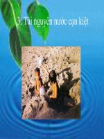 Bài giảng về tài nguyên nước
