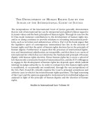 THE DEVELOPMENT OF HUMAN RIGHTS LAW BY THE JUDGES OF THE INTERNATIONAL COURT OF JUSTICE