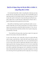 Nghiên cứu khoa học quyền sử dụng rừng của hộ gia đình, cá nhân và cộng đồng dân cư thôn 