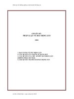 Chuyên đề pháp luật về bất động sản