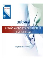 Bài giảng kế toán doanh nghiệp   chương 6  kế toán xác định và phân phối kết quả kinh doanh