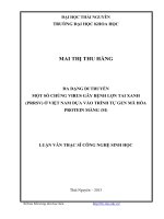 Đa dạng di truyền một số chủng virus gây bệnh tai xanh (prrsv) ở việt nam dựa vào trình tự gen mã hóa protein màng (m)