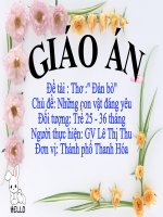 giáo án mầm non những con vật đáng yêu 