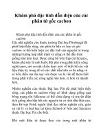 Khám phá đặc tính dẫn điện của các phân tử gốc cacbon 