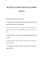 ĐỀ THI LUẬT hôn NHÂN GIA ĐÌNH đề số 1 