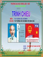 Đề tài  tư TƯỞNG hồ CHÍ MINH về dân CHỦ
