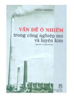 Ebook vấn đề ô nhiễm trong công nghiệp mỏ và luyện kim  phần 1   fathi habashi