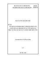 Xây dựng cơ sở khoa học và phương pháp luận lượng hóa giá trị kinh tế các vườn quốc gia phục vụ công tác quản lý và phát triển bền vững