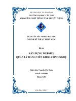 xây dựng website quản lý đảng viên khoa công nghệ