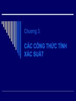 Chương 3 các CÔNG THỨC TÍNH xác SUẤT 