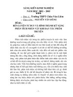 Rèn luyện tư duy và hình thành kỹ năng phân tích nhân vật khi dạy tác phẩm truyện 