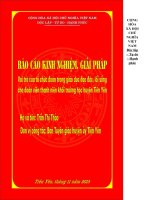 Báo cáo kinh nghiệm giải pháp: Vai trò tổ chức Đoàn trong giáo dục đạo đức lối sống cho đoàn viên thanh niên