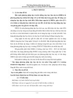 Vận dụng phương pháp dạy học dự án vào môn công nghệ 12 ở trường PTDTNTT điện biên