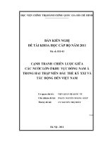 Cạnh tranh chiến lược giữa các nước lớn ở khu vực đông nam á trong hai thập niên đầu thế kỷ XXI và tác động đến việt nam