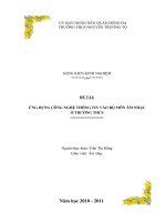 Sáng kiến kinh nghiệm ứng dụng công nghệ thông tin vào bộ môn âm nhạc ở trường trung học cơ sở