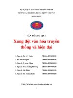 Tiểu luận  xung đột văn hóa truyền thống và hiện đại