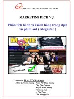 Đề tài marketing dịch vụ  phân tích hành vi khách hàng trong dịch vụ phim ảnh (megastar) 