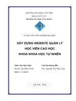 xây dựng website quản lý học viên cao học khoa khoa học tự nhiên
