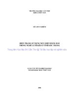 hiện trạng sử dụng máy điện hàng hải trong nghề lưới kéo ở tỉnh sóc trăng