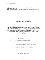 Địa đạo tam giác sắt   tỉnh bình dương, nhằm đề xuất giải pháp phát triển thành khu du lịch sinh thái bền vững 