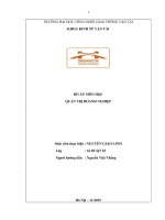 Đồ án môn học quản trị doanh nghiệp