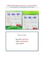 Báo cáo Project: Thiết kế ứng dụng C MultiLanguage bằng Culture Info và Resource Manager
