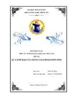 Bài thảo luận tư tưởng đảng cộng sản việt nam